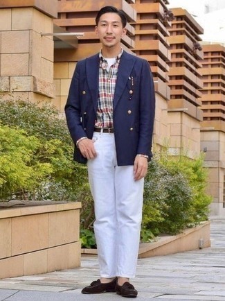 Какие лоферы носить с белыми джинсами мужчине