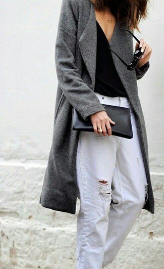 Какие майки носить с белыми джинсами женщине