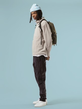 С чем носить белые кожаные туфли дерби