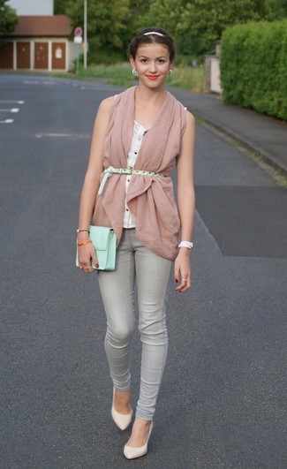 С чем носить белый кожаный ободок/повязка