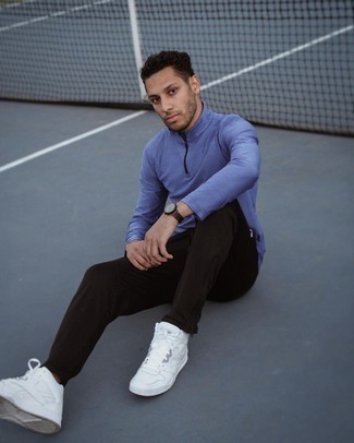 С чем носить белые кожаные высокие кеды мужчине