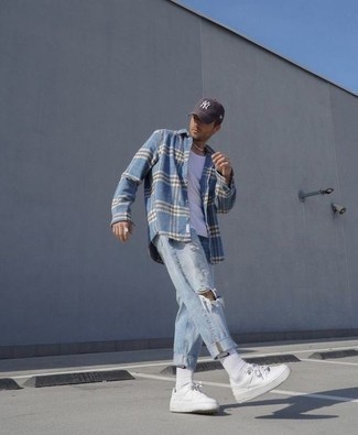 С чем носить белые кожаные низкие кеды мужчине