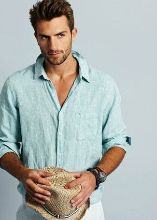 С чем носить белые льняные классические брюки мужчине