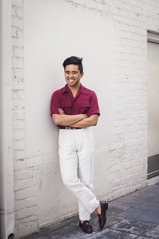 С чем носить белые льняные классические брюки мужчине