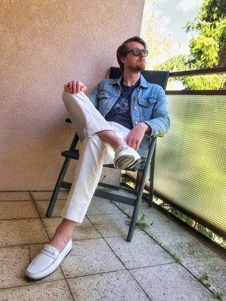 С чем носить белые лоферы мужчине