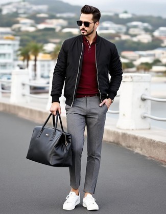 Какие футболки-поло носить с белыми низкими кедами мужчине