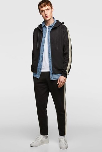 Какие спортивные костюмы носить с белыми низкими кедами мужчине