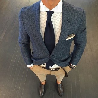 С чем носить белую рубашку в горошек мужчине