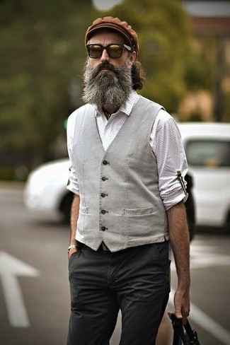 С чем носить белую рубашку в горошек мужчине