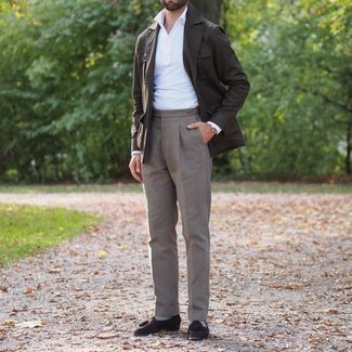 С чем носить белый свитер с воротником поло мужчине