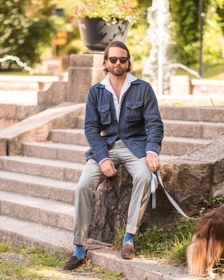 С чем носить белый свитер с воротником поло мужчине