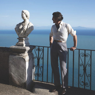 С чем носить белый свитер с воротником поло мужчине