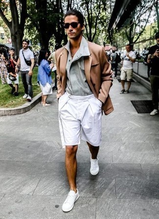 Какие пиджаки носить с белыми шортами мужчине