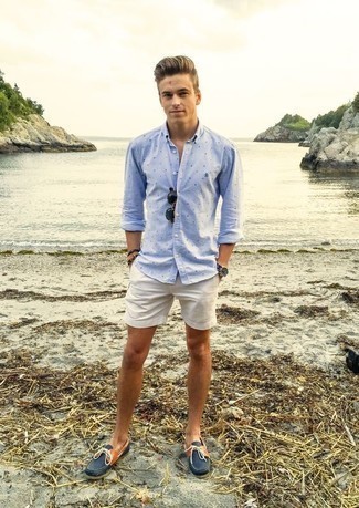 Какие топсайдеры носить с белыми шортами