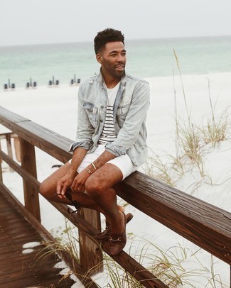 Какие лоферы носить с белыми шортами мужчине