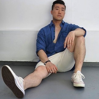 Как носить белые шорты с белыми низкими кедами мужчине