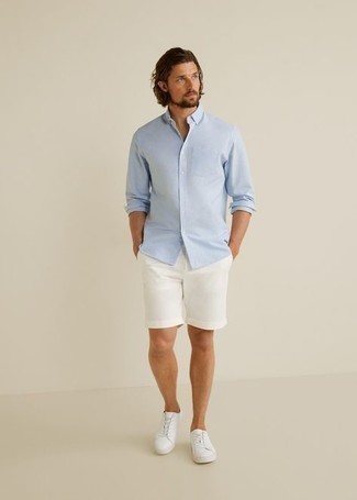 Как носить белые шорты с белыми низкими кедами мужчине