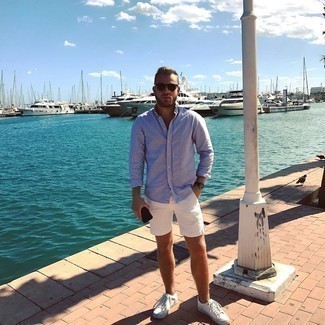 Как носить белые шорты с белыми низкими кедами мужчине