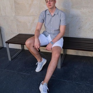 Как носить белые шорты с белыми низкими кедами мужчине