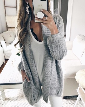 С чем носить белые джинсы скинни