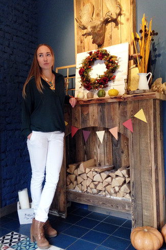 Какие ботильоны носить с белыми узкими брюками