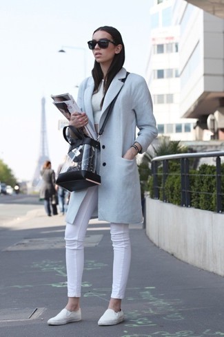 С чем носить белые слипоны женщине