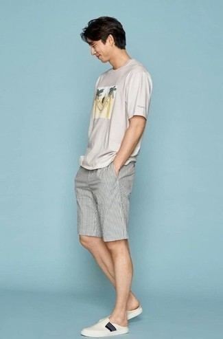 Какие шорты носить с белыми слипонами мужчине