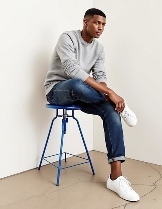 С чем носить белые кеды мужчине в стиле кэжуал
