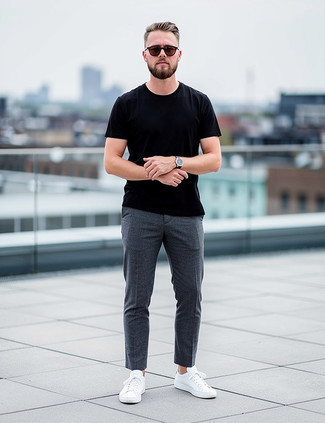 С чем носить белые кеды мужчине в жару