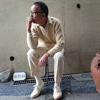 С чем носить белые кеды за 60 лет мужчине