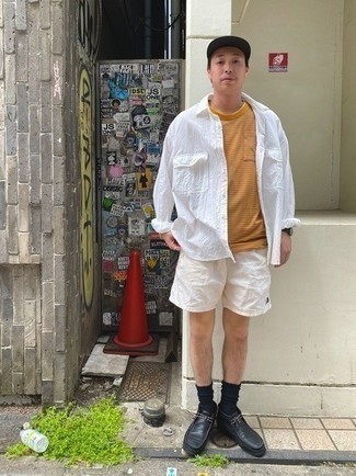 С чем носить белые спортивные шорты мужчине