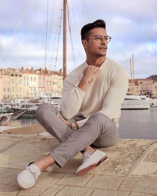 С чем носить белые замшевые лоферы мужчине