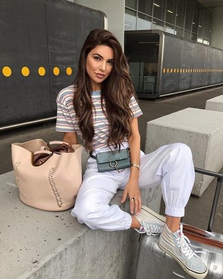 С чем носить белые спортивные штаны женщине