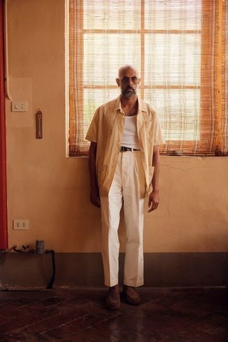 С чем носить белую майку мужчине