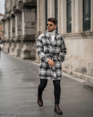 Какие ботинки челси носить с белой водолазкой мужчине