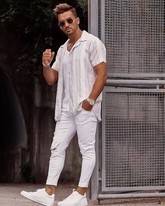 С чем носить белые часы мужчине