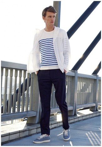 С чем носить белую ветровку мужчине