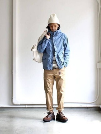 Как носить ветровку с повседневными ботинками мужчине