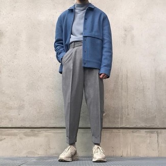 С чем носить шерстяной бомбер мужчине