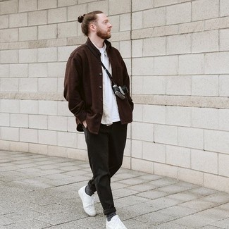 С чем носить шерстяную рубашку с длинным рукавом мужчине