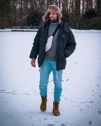 Как носить рабочие ботинки с джинсами мужчине