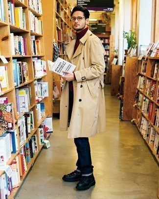 Как носить рабочие ботинки с водолазкой мужчине