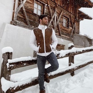 Как носить рабочие ботинки с водолазкой мужчине