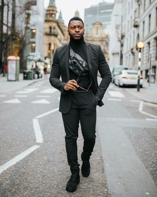 Как носить рабочие ботинки с водолазкой мужчине