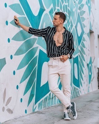 С чем носить плетеный ремень из плотной ткани мужчине