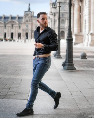 С чем носить плетеный ремень из плотной ткани мужчине