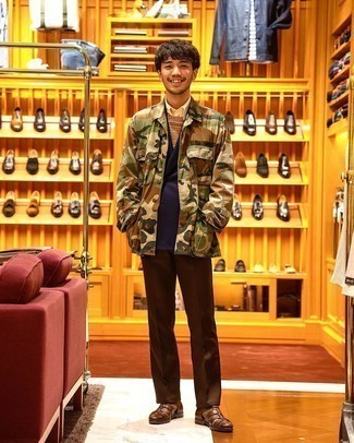 С чем носить кожаные плетеные лоферы мужчине