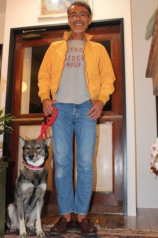 С чем носить желтый бомбер мужчине