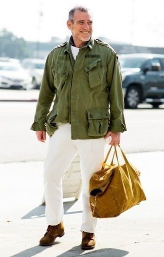 С чем носить желтую дорожную сумку из плотной ткани мужчине