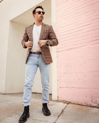 С чем носить желтый пиджак в клетку мужчине